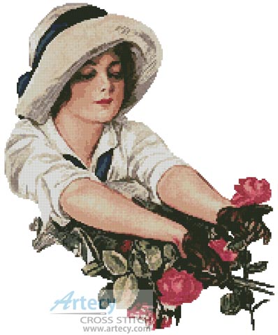 Roses - Cross Stitch Chart - Click Image to Close