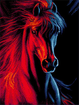 SLO-001 Fire and Ice- Horse - Click Image to Close