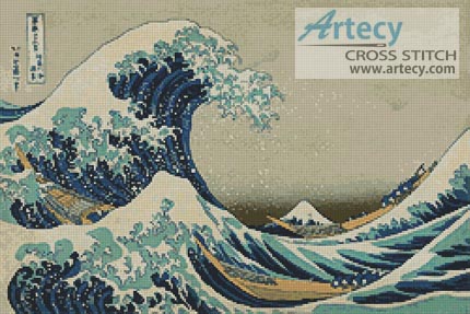 The Great Wave - Cross Stitch Chart - Click Image to Close