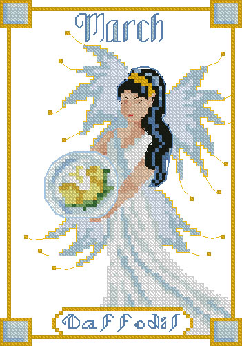 March Daffodil Birthstone Fairy PDF only