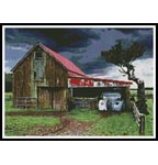 2050 Old Barn in a Storm - Cross Stitch Chart