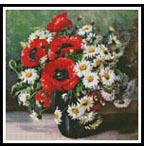 Poppies and Daisies - Cross Stitch Chart