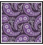 Purple Paisley Cushion - Cross Stitch Chart