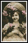 Victorian Girl and Roses - Cross Stitch Chart